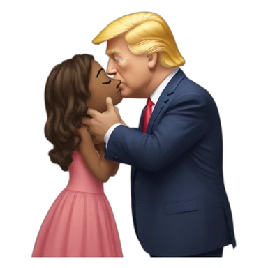 trump kissing his daughter, positivity, inclusiveness sticker