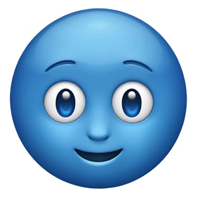Blue emoji sticker