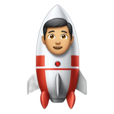 indonesian man In the rocket sticker