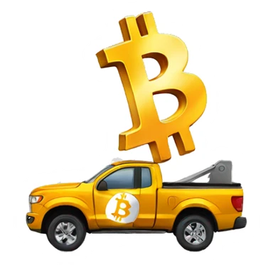 bitcoin on a pickup sticker