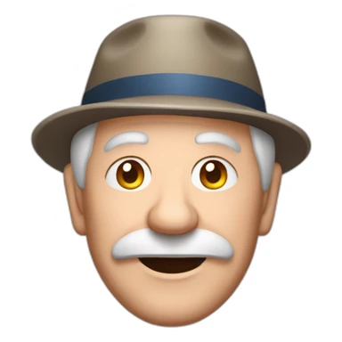 British old Man with bowling hat sticker