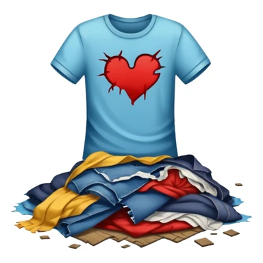 bad dirty, ripped clothes on the floor sticker