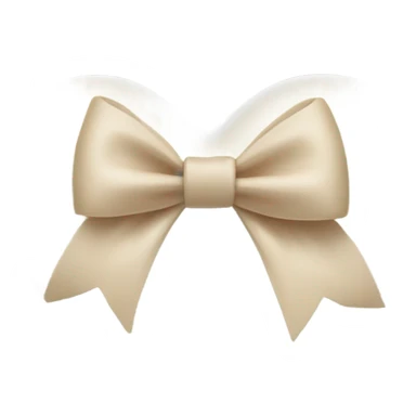 white heart with beige bow sticker