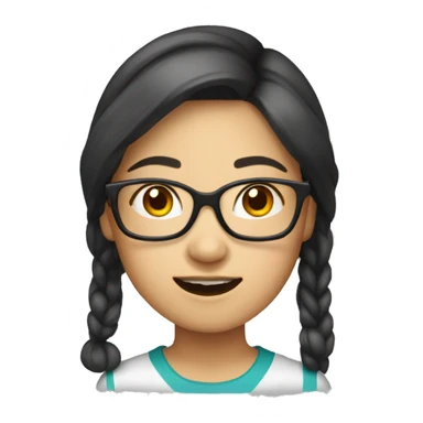 dorky pretty Vietnamese woman sticker