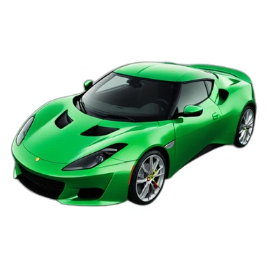 Green lotus evora flipping over sticker