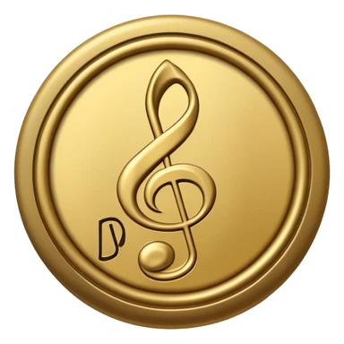 round seal with music note sticker