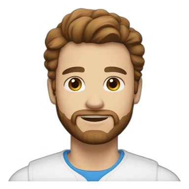 men 26 years old with blue eyes, brown hair and beard sticker