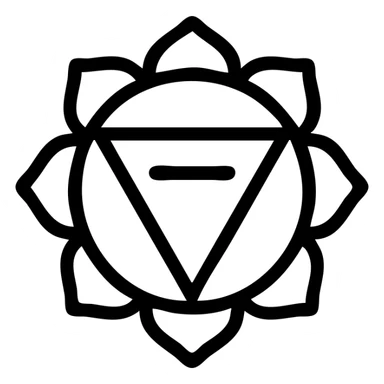 icon on the theme of yoga chakra classes.  sticker