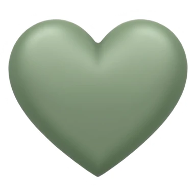 sage green heart sticker