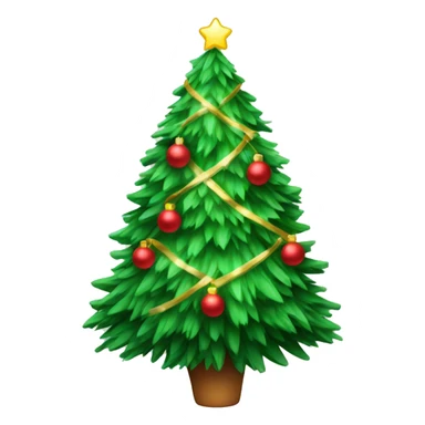 cozy christmas tree with tinsel sticker
