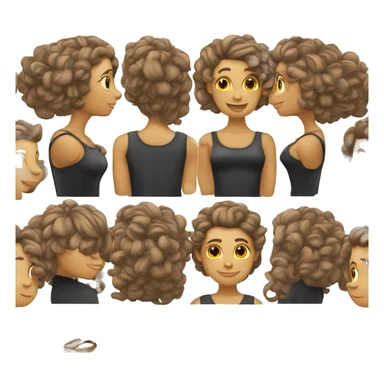 chico con cabello hasta el cuello color negro, color de piel blanca,tatuaje en el cuello  sticker