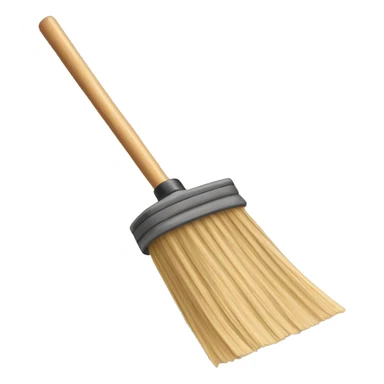 Beige broom sticker