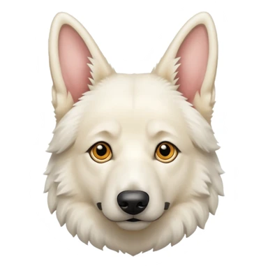 White german shepherd sticker