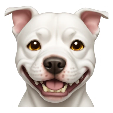 realistic pitbull inu teeth closeup sticker