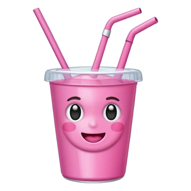 Mini emojis of pink stanley sticker