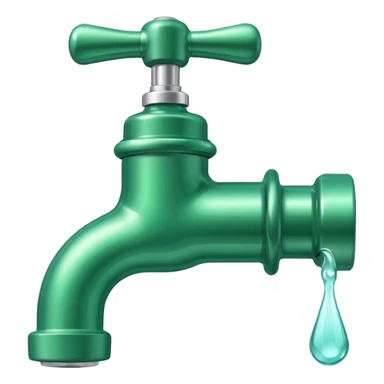 Green water tap sticker