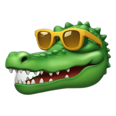 aligator whit sun glasses sticker