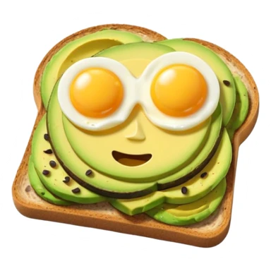 Vegetarian breakfast emoji icon, flat vector, minimal design, pastel colors, iOS emoji style, centered, transparent background, no eggs, no meat.” sticker