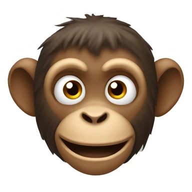 Monkey face surprise sticker