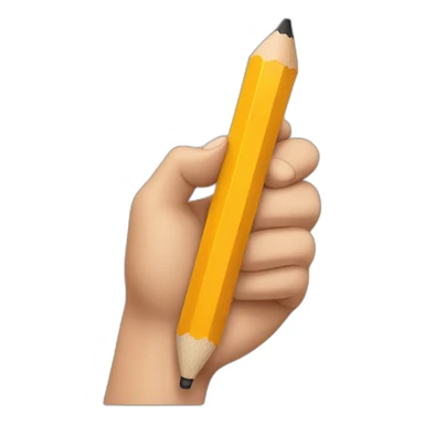 hand holding a big pencil in fist sticker