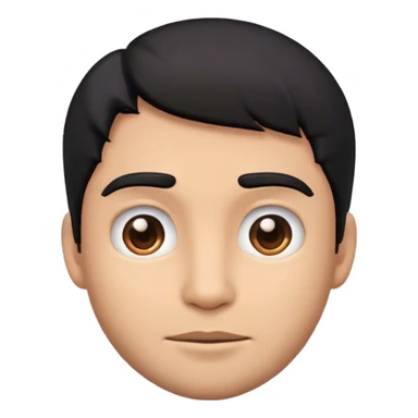 A simple male emoji with black hair, a neutral facial expression, and looking straight ahead. No extra details or accessories sticker