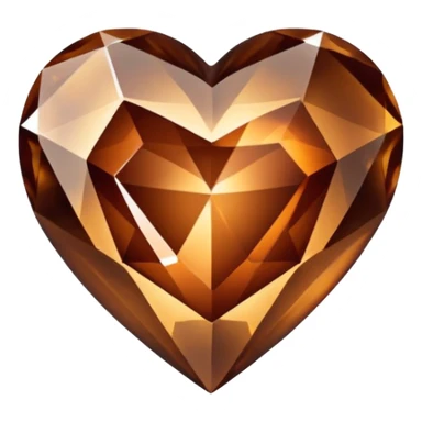 brown heart painted like a diamond sticker