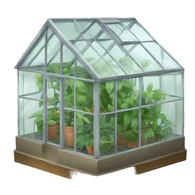 glass house small for plants sticker