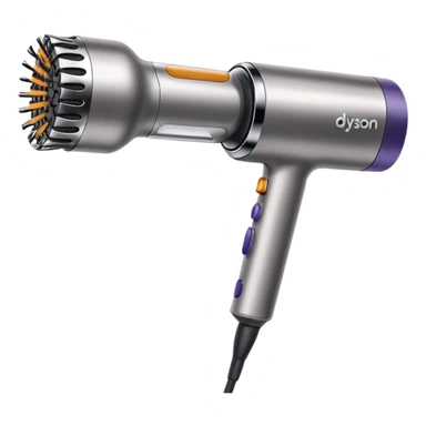 Dyson multistyler hair dryer, with round brush attachment sticker