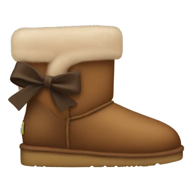 brown uggs with bows  sticker