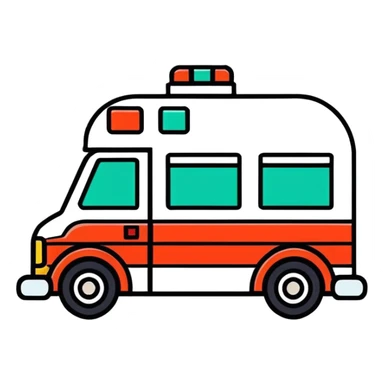 An ambulance is taking you to the hospital sticker