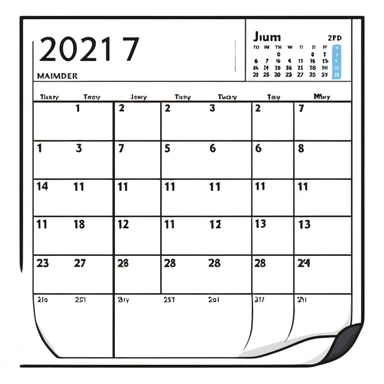 calendar page flipping sticker