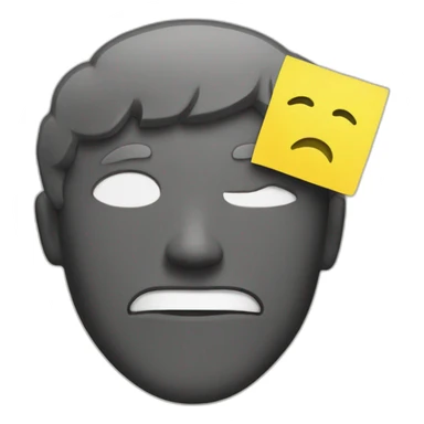 face with postit sticker