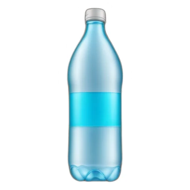 Botella de agua con 2 hielos adentro  sticker