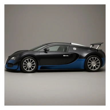 Bugatti Veyron luxury sports car, detailed, iconic design, side view sticker
