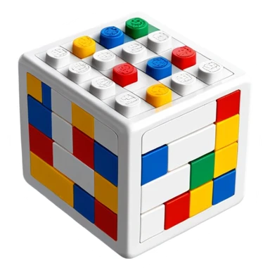 super simple cartoonish lego block sticker