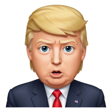 Trump photorealistic speaking sticker