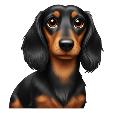 Longhair dachshund sticker