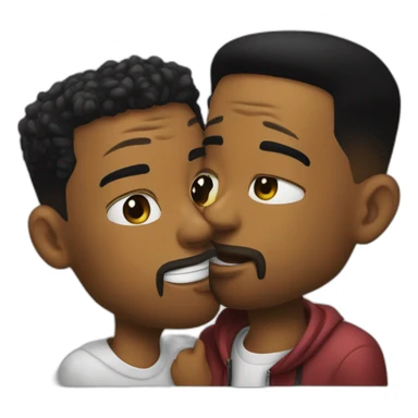 will smith and chris rock kissing sticker