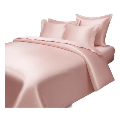 Light pink silk bedding set sticker