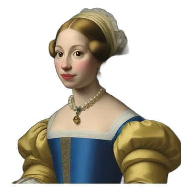 Princess leía in a vermeer's painting sticker