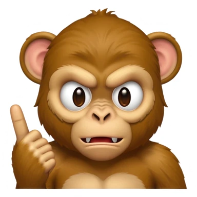 Monkey showing middle finger sticker