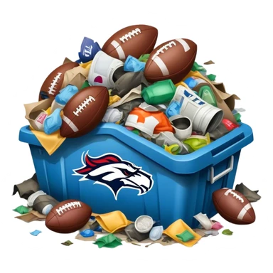 Filthy garbage with NFL football  sticker
