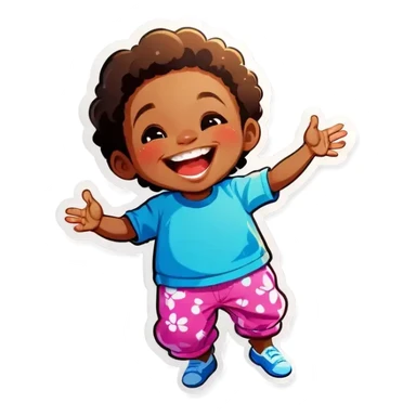 happy kid sticker