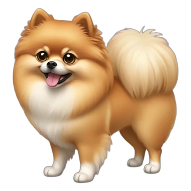 Pomeranian full body sticker