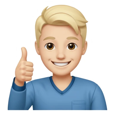 Gojo image smiling and with an thumb up sticker