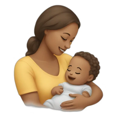 infant and mother sticker