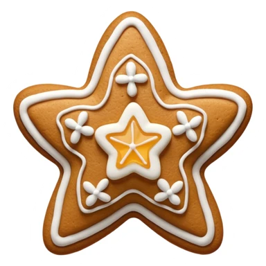 gingerbread cookie in star with 5  shape sticker