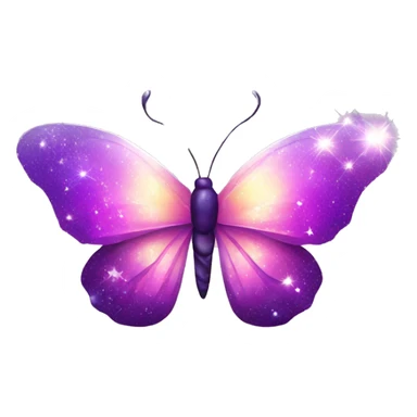 Purple-Shiny-Gem-Crystal-Glitter-Galaxy-Gradient-Sparkle-Stars-Glass-Butterfly sticker