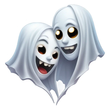 Ghost kissing Mae vampire sticker