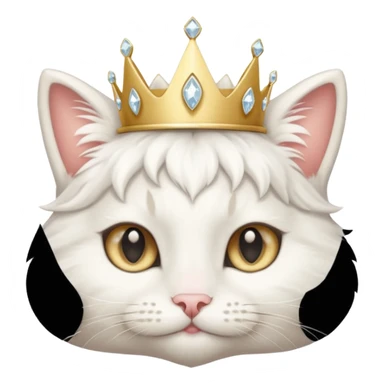 Cat Queen – fluffy white cat with a small diamond tiara.
 sticker